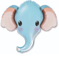 Фольгированный шар голубой Слон